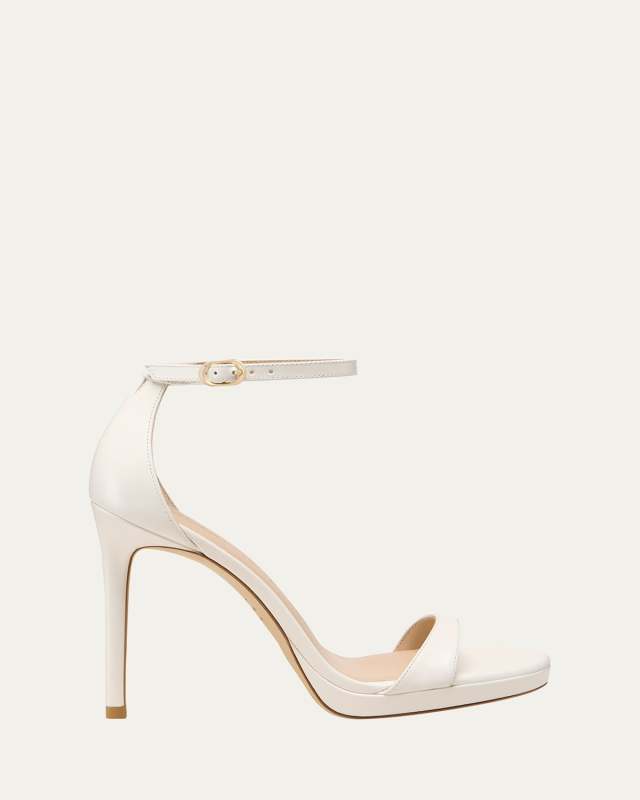 Nudist Patent Ankle-Strap Platform Sandals